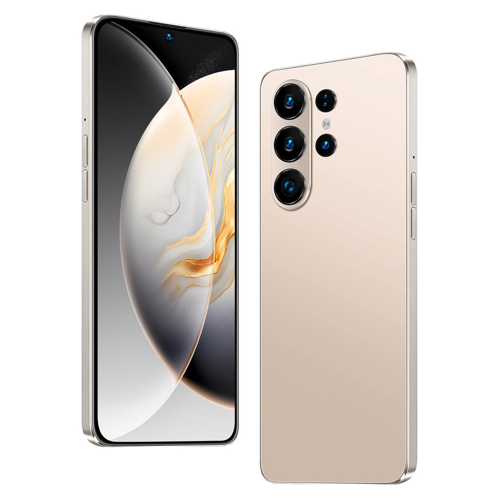 S26 Ultra Android 15 5G smartphone with 7.3 inch OLED 90Hz display and 108MP camera, side view.