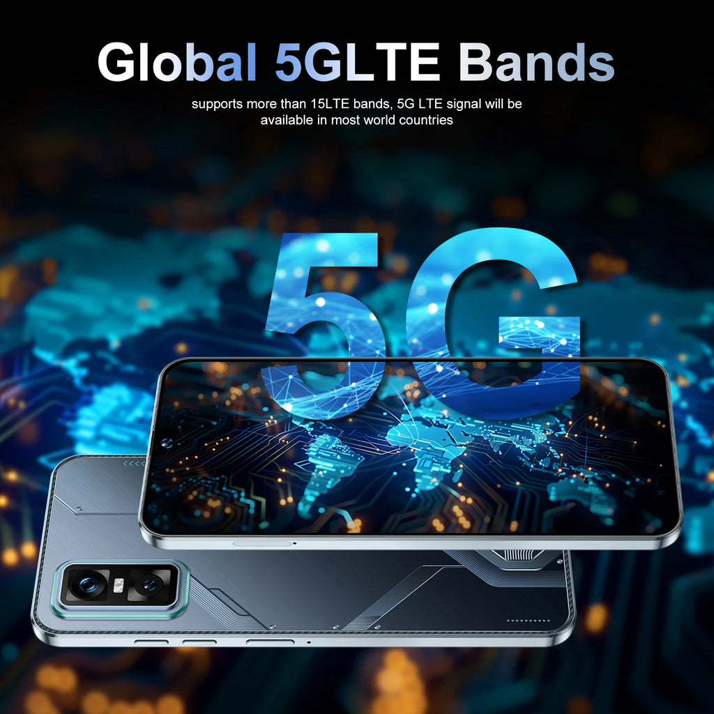 Android 14 5G Smartphone 7.3-inch 16GB RAM 1TB Storage Unlocked Mobile Tidesmit