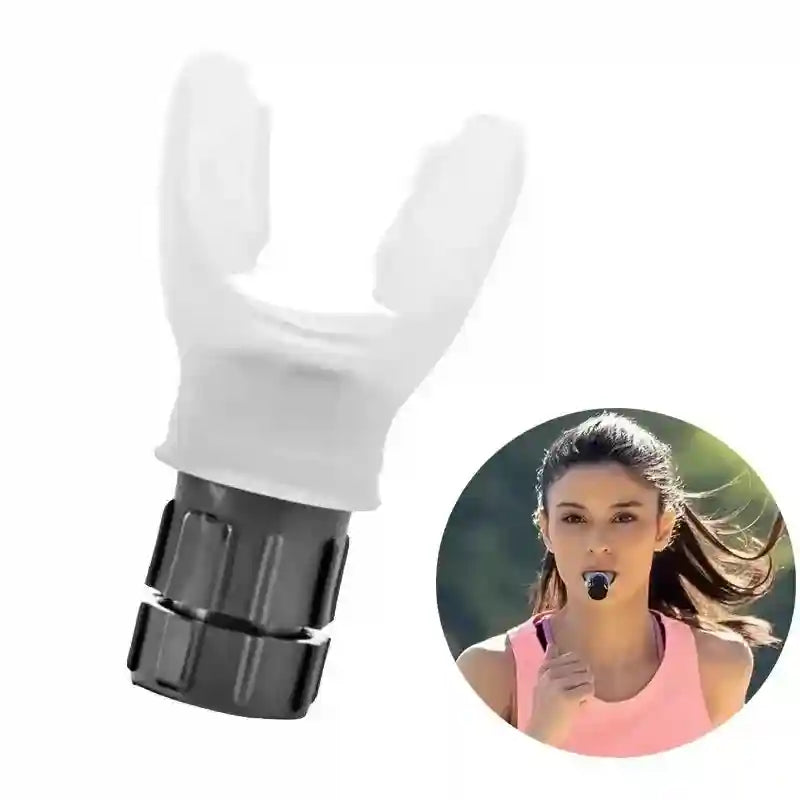 Breathing Trainer Lung Exerciser - Silicone Resistance Workout Tool Black Silicone; ABS Tidesmit