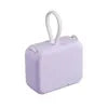 Portable Charger 4000mAh Clip-On Power Bank with USB-C PD Fast Charging 4000mAh Purple Tidesmit
