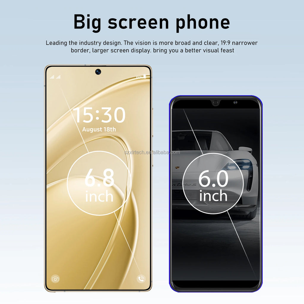 5G Smartphone 1TB 16GB RAM - Android 15 Dual SIM Gold Tidesmit
