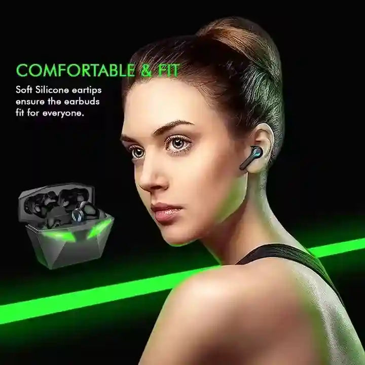 Tidesmit Wireless Gaming Earbuds with Low Latency LED Lighting Tidesmit