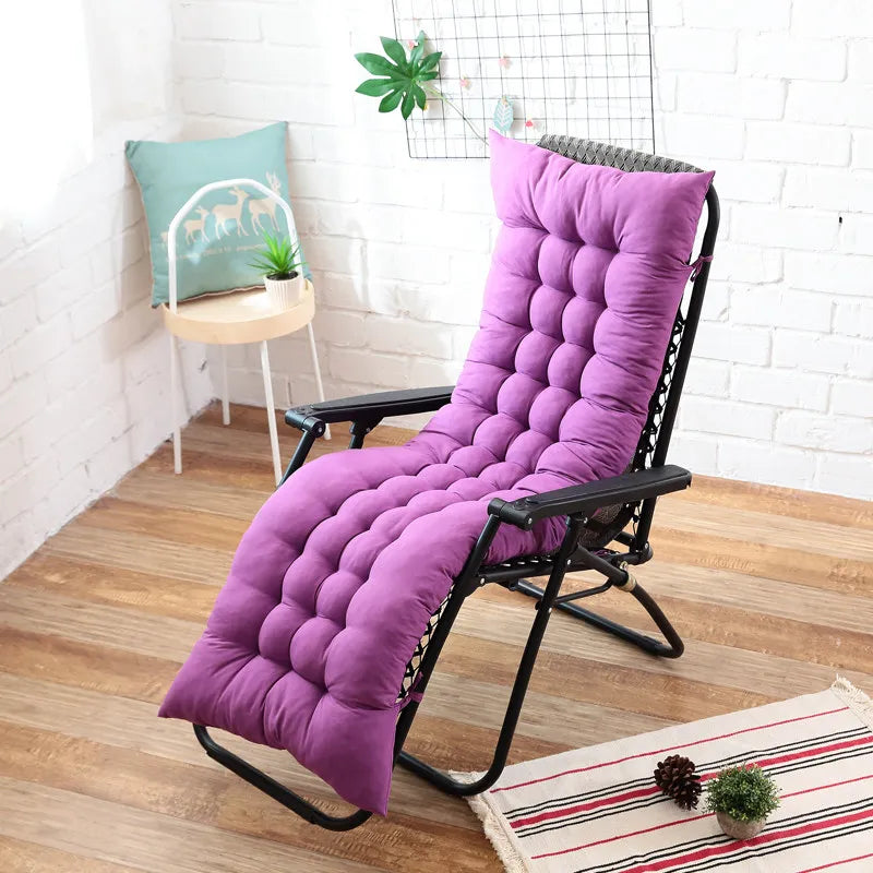 Solid Color Cushion Recliner Chair Cushion Thick Seat Cushion Rattan Chair Sofa Long Cushion Garden Chair Cushion Tatami Mat