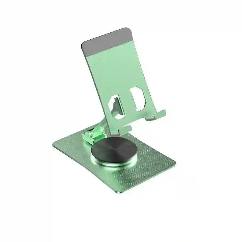 Foldable Aluminum Phone Stand: Adjustable Rotating Desktop Mount Tidesmit