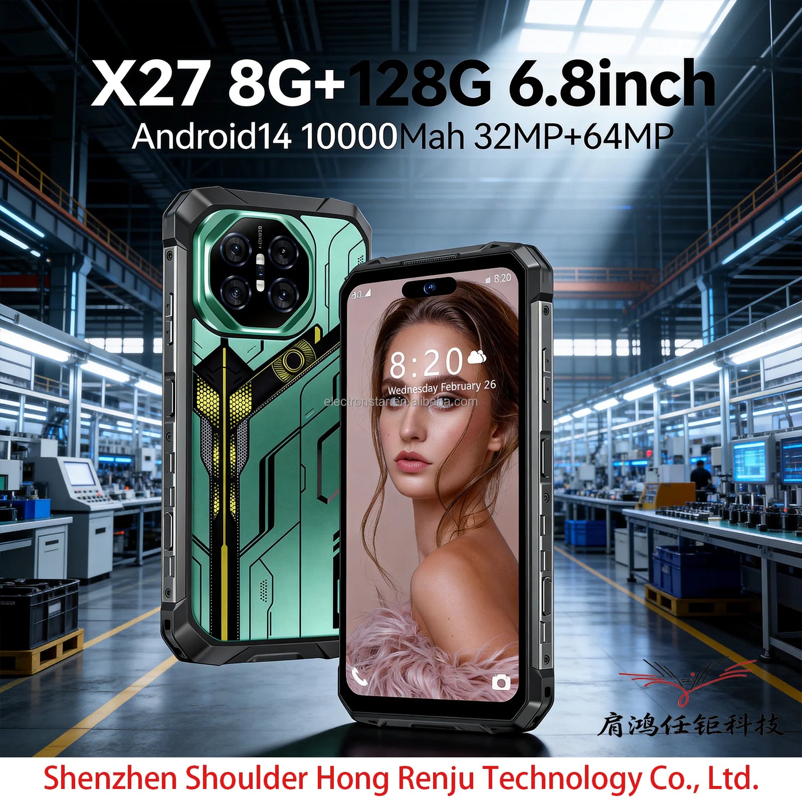 X27 Ultra  8G+128G Android 14 6.8 INCH 2026 Latest 5g Android Smartphone 10000mAh Battery Fast Processor Limited-time Discount