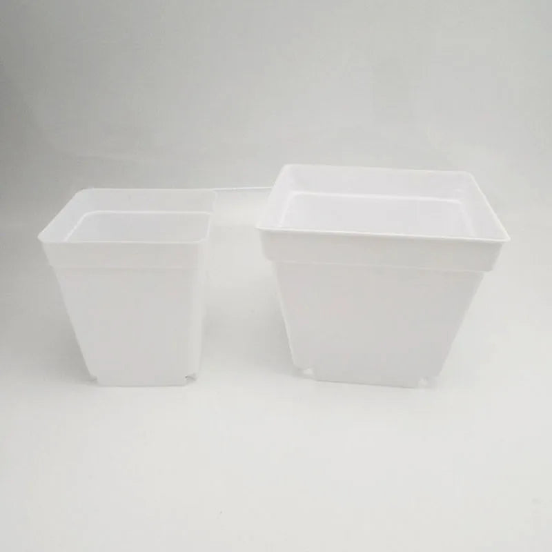 Avilable Thicken Mini Flower Pots Planters Plastic Creative Small Square Nursery Pot Garden Desk Home Office Decoration B2