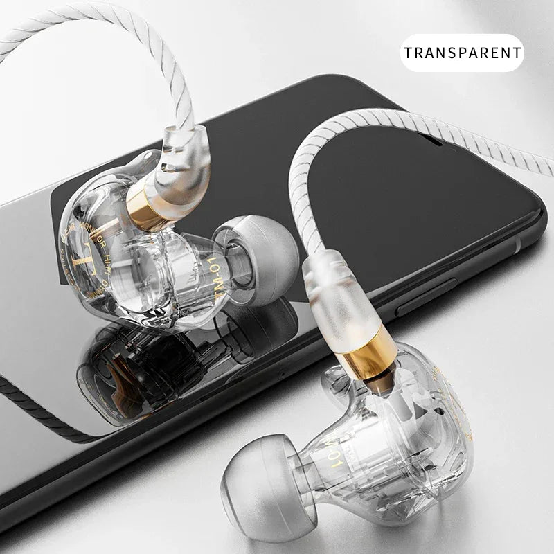 Tidesmit Wired Headphones with Dual Drivers and Bass Stereo - 1 Pair White Tidesmit