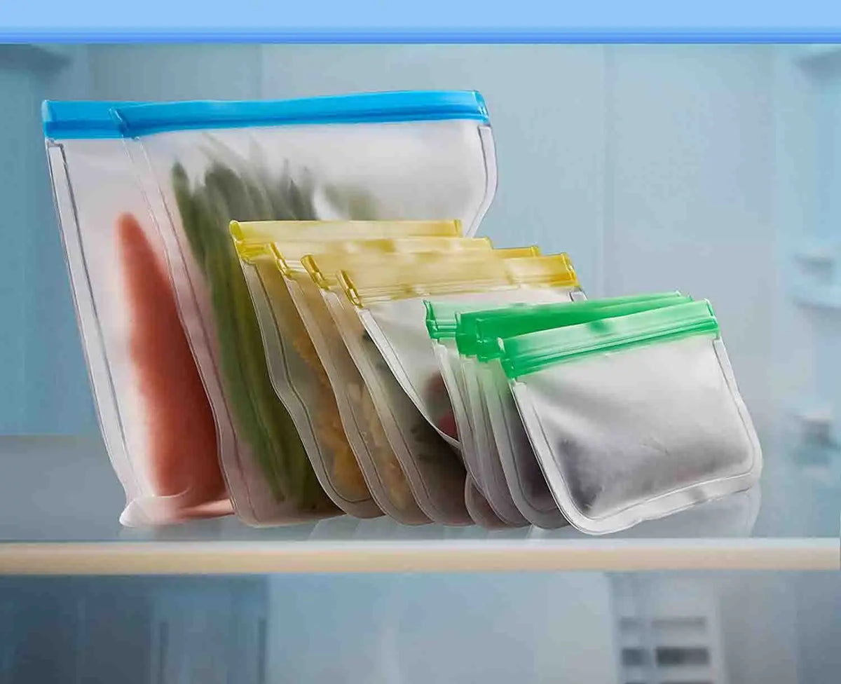 Supermarket Vegetables Bag Freeze Dried Packaging Bags PEVA Zipper Bag Clear Plastic Food BBag for Fruit and Vegetable