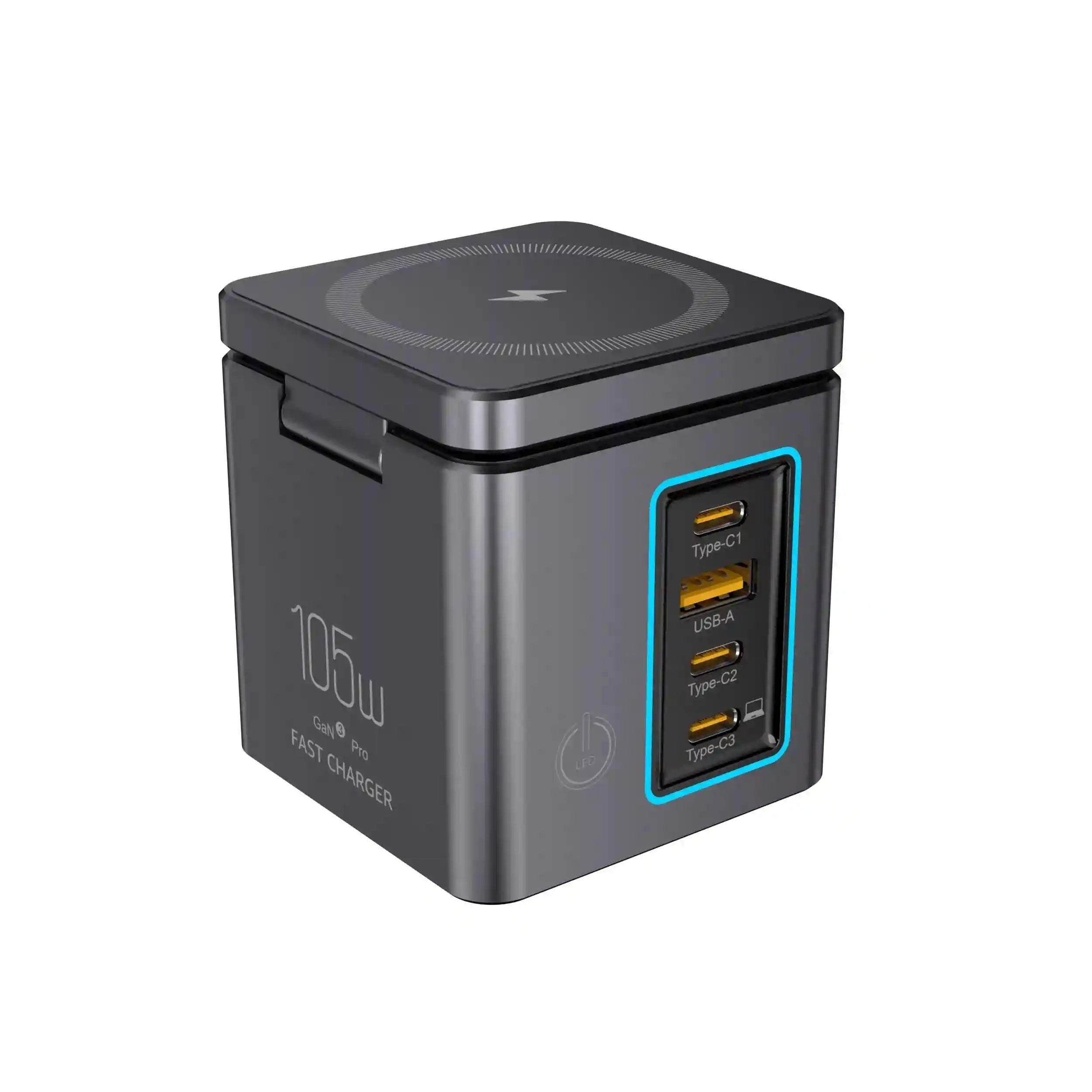 6-in-1 Wireless Charging Tower - Qi Certified Multi-Device Station Tidesmit