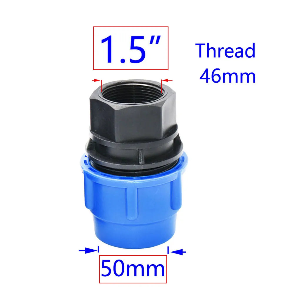 20/25/32/40/50mm PE Tube Quick Connector Elbow Tee Water Splitter Plastic Ball Valve Coupler Farm Irrigation Water Pipe Fittings