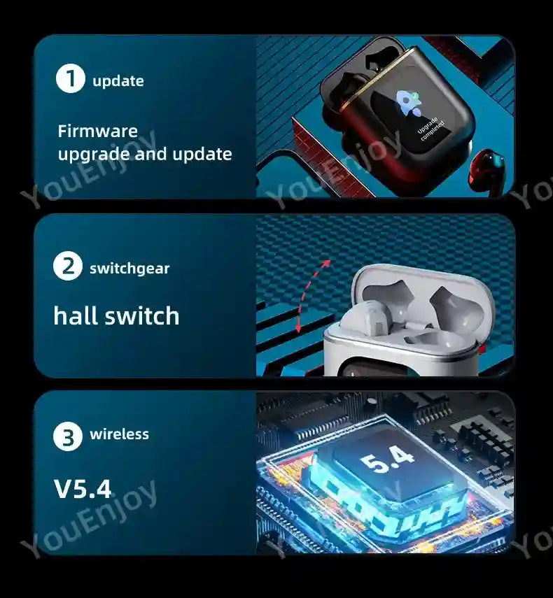 K2 Wireless ANC Earbuds with Touch Screen Case by Tidesmit Tidesmit