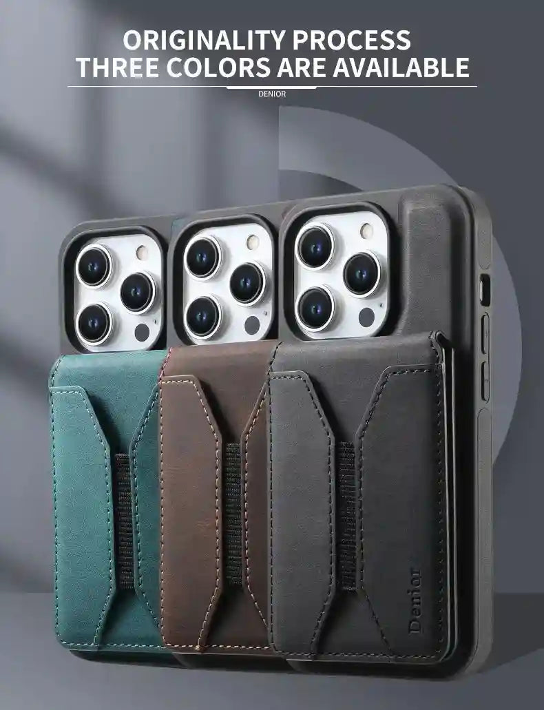 Magnetic Wallet Card Holder for iPhone 16-12 | Slim 5-Card Storage Tidesmit