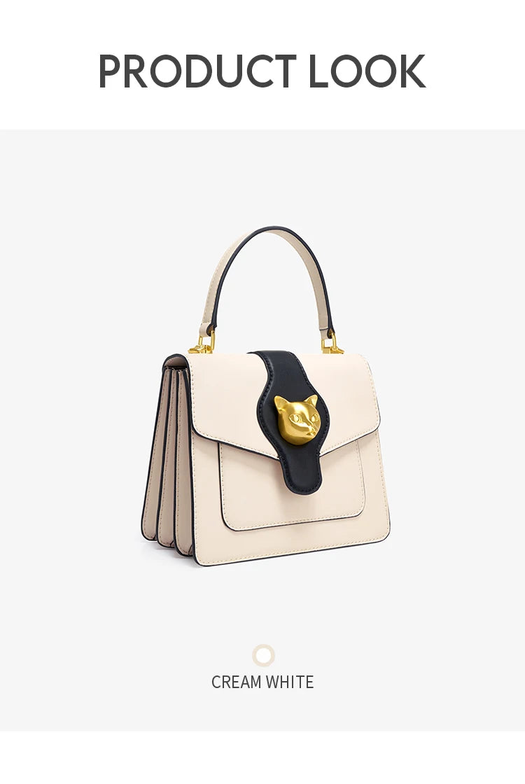 BAFELLI 2025 WOMEN'S BUSINESS STYLISH SHOPPER BAG LADY DESIGN HANDBAGS ORIGINAL BRAND PURSE SHOULDER CROSSBODY  NEW CAT LEATHER