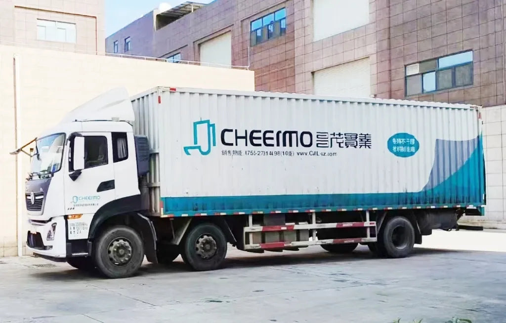 High-temperature silicone adhesive tape logistics truck with branded cargo container