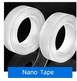 White nano tape rolls with wide adhesive tape core