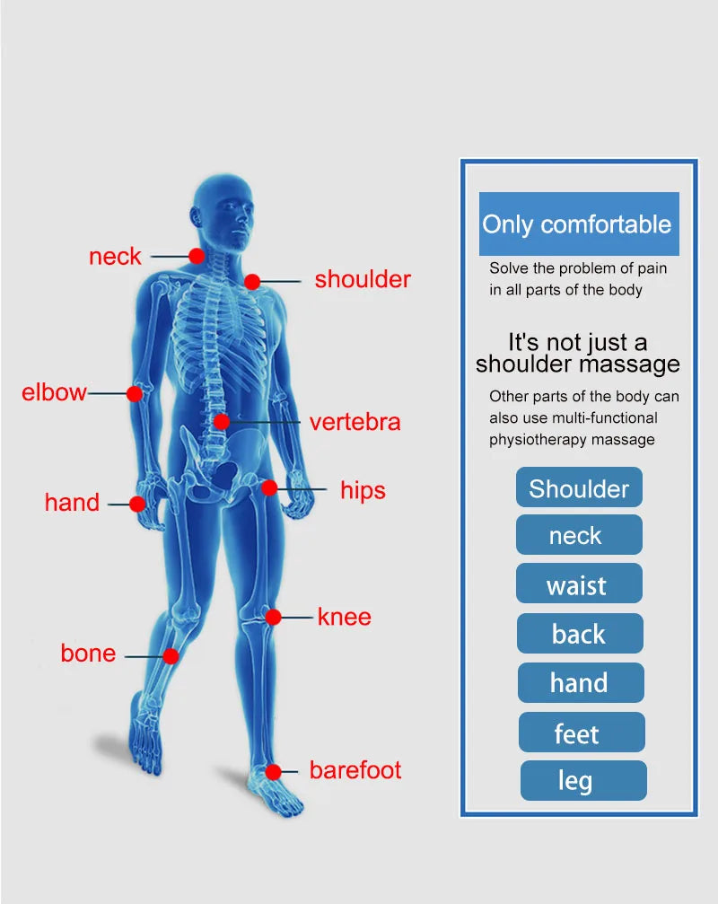 Shockwave Therapy Machine for Back Pain Relief | Portable Electric Massager Massage Chairs Tidesmit