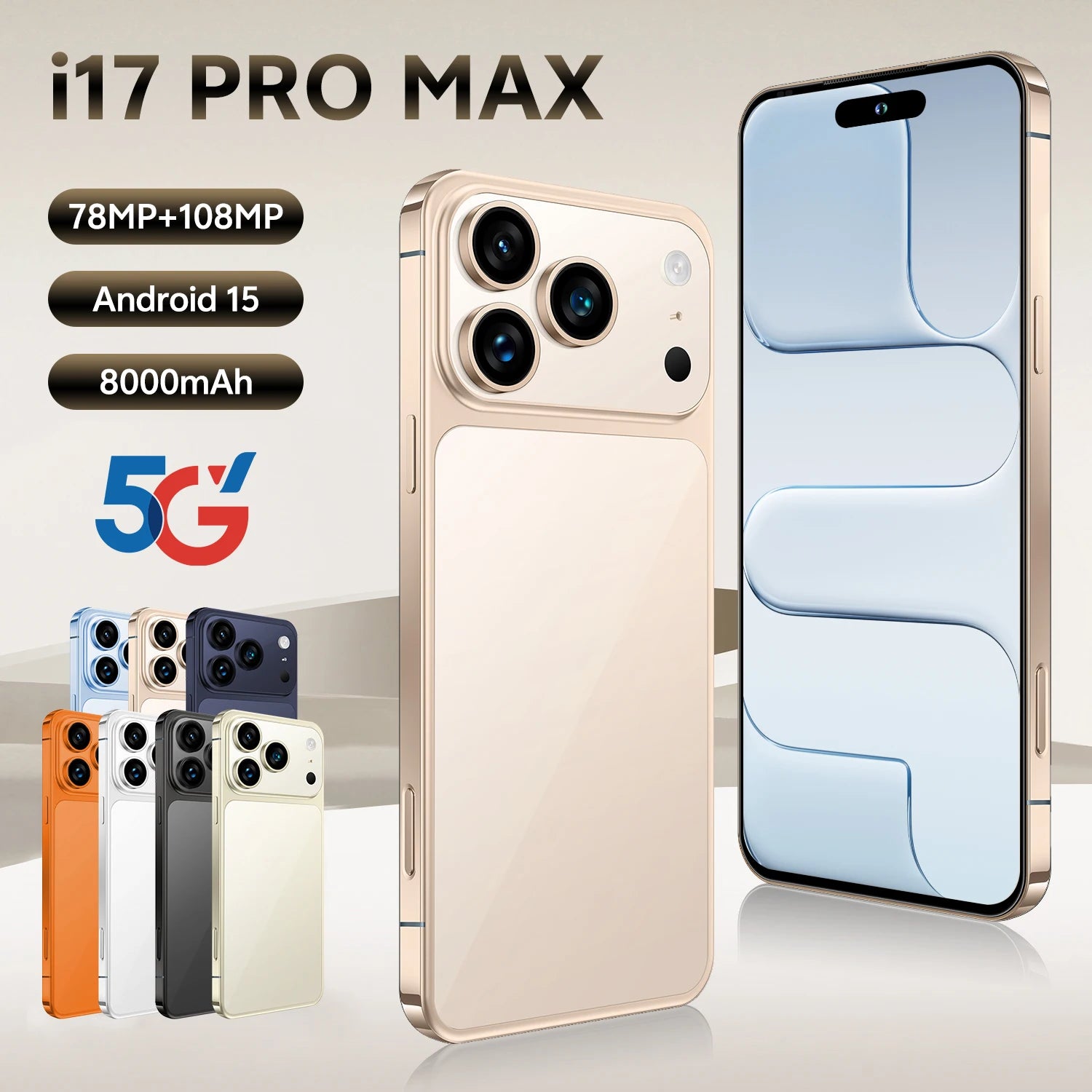 Android 15 Smartphone 1TB 16GB RAM 7.3-Inch AMOLED Unlocked Tidesmit