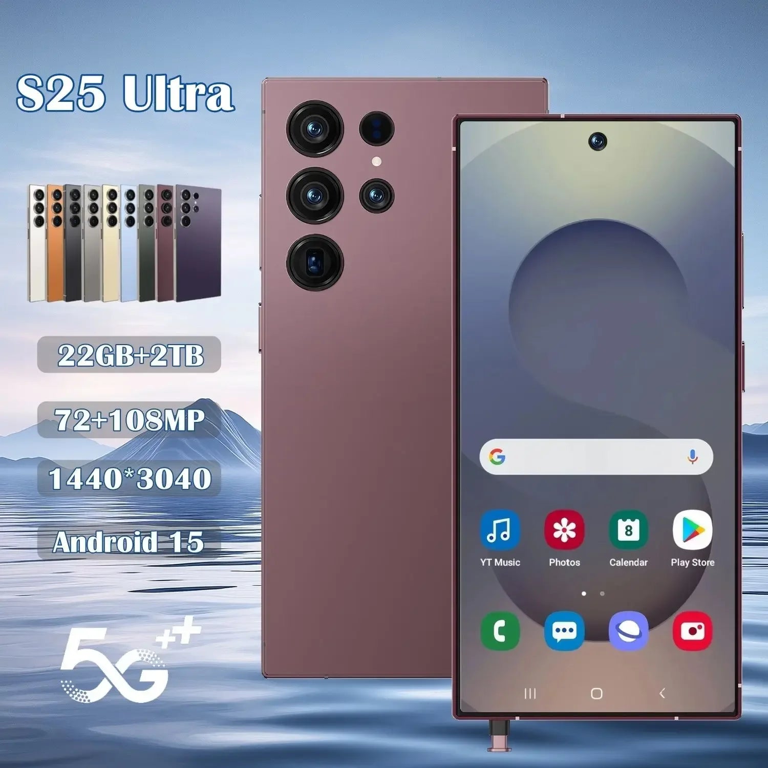 New S25 Ultra 22GB+2TB Smartphone Global 5G Android 15 Mobile Phones Wholesale 6.9 Inch Gaming S25 ultra Cellphones Tidesmit