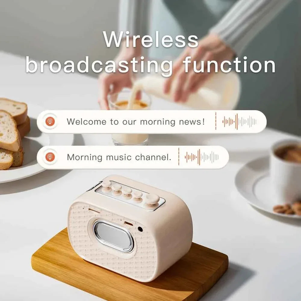 Portable Bluetooth Speaker - Wireless Beige Audio with 360 Sound My Store