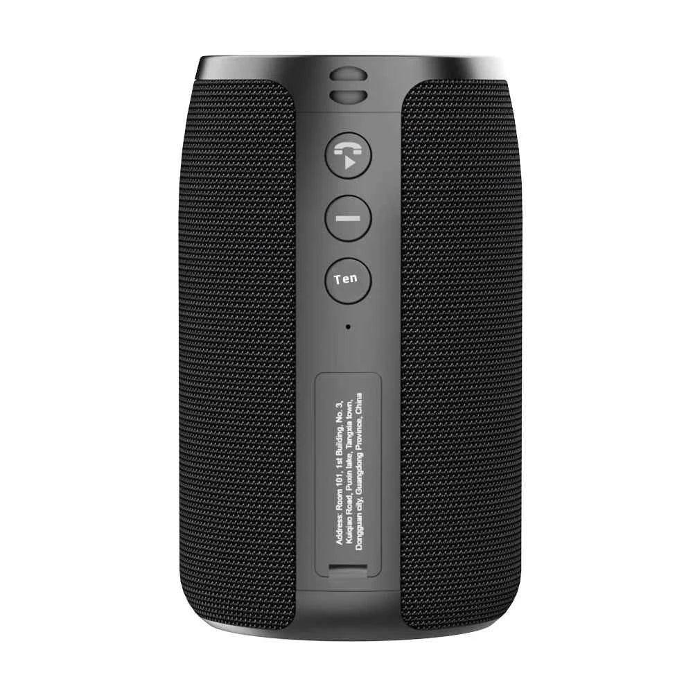 Portable Bluetooth Speaker with LED Subwoofer, Waterproof Black Audio My Store
