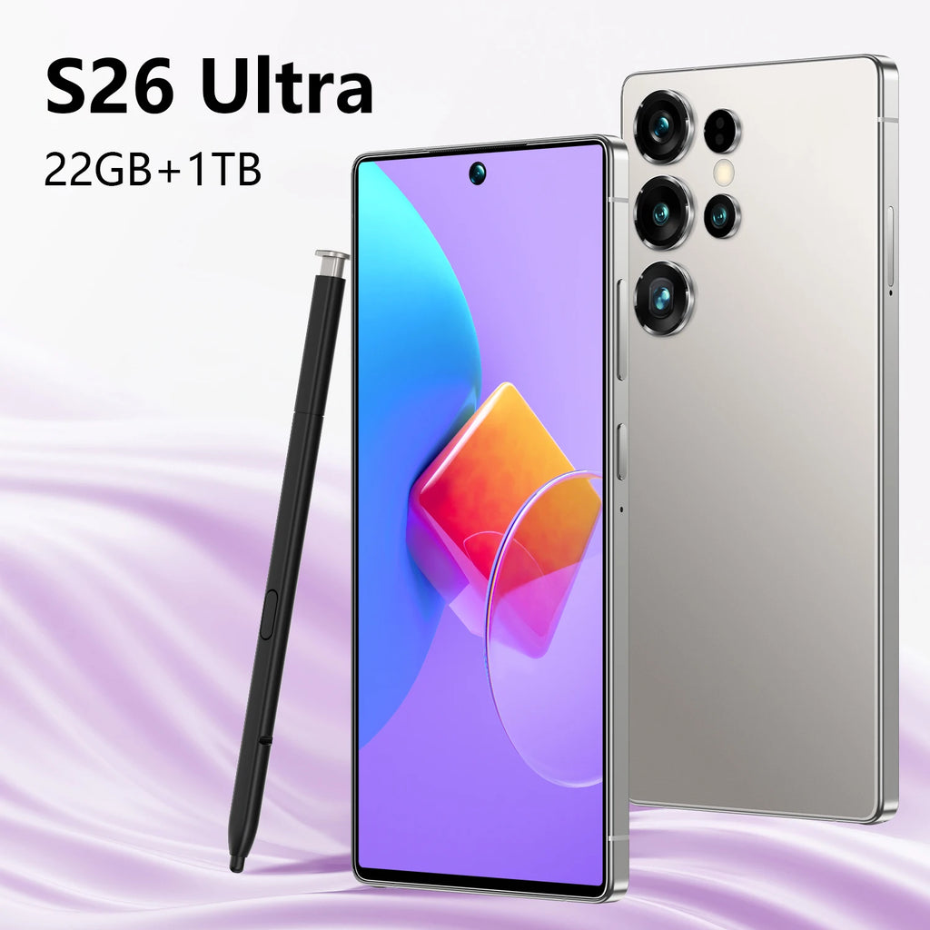 S26 Ultra 5G Android Smartphone with 1TB storage and high configuration unlocked mobile phone