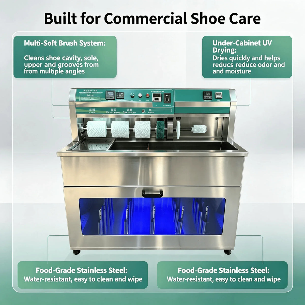 Multi-functional Intelligent Automatic Sneaker Cleaning Machine Commercial Shoe Washing Machine for Laundry