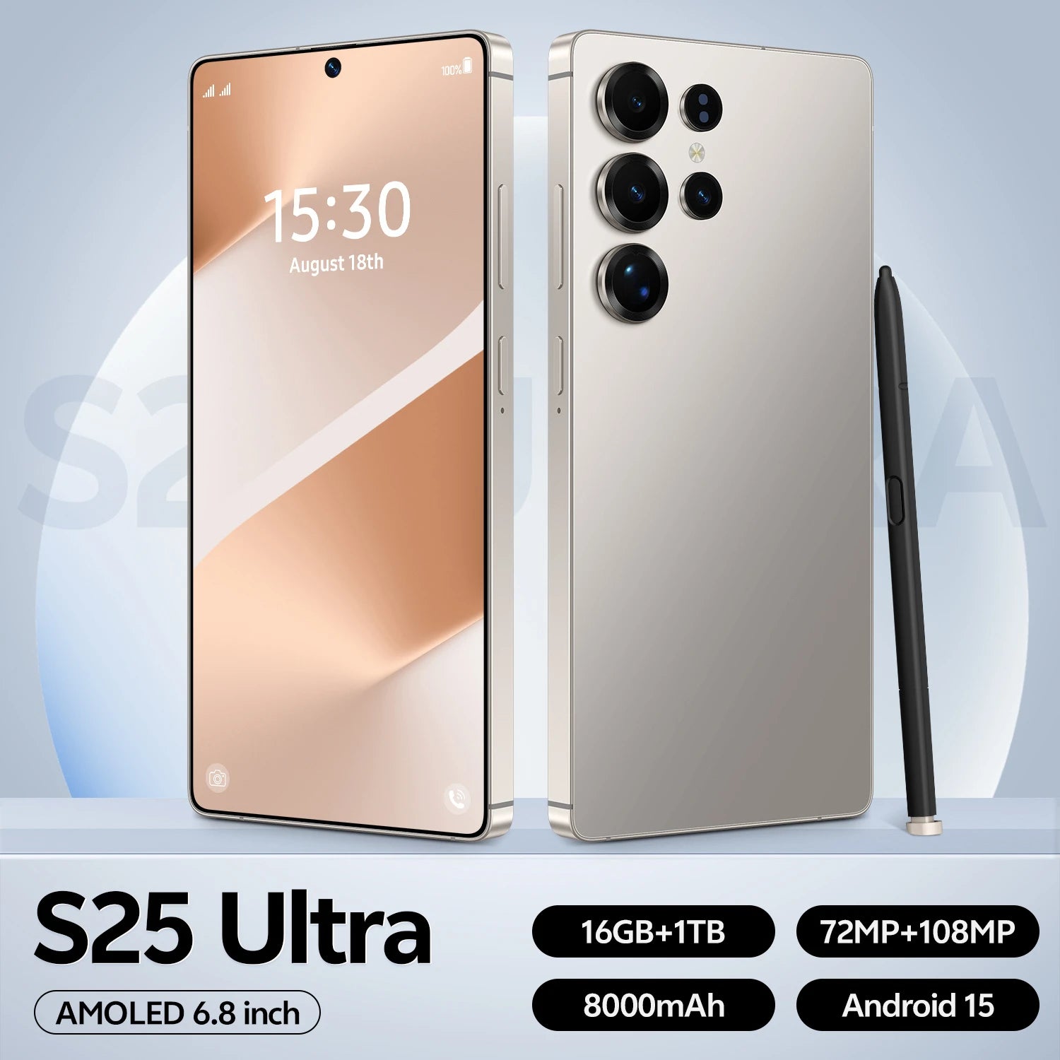 S25 Ultra 5G Smartphone, 16GB RAM, 1TB Storage, Android 15 - Tidesmit Tidesmit