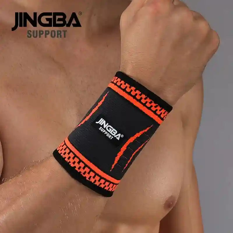 Elastic Wrist Support Brace – Breathable Nylon for Sports Stability Orange M Tidesmit