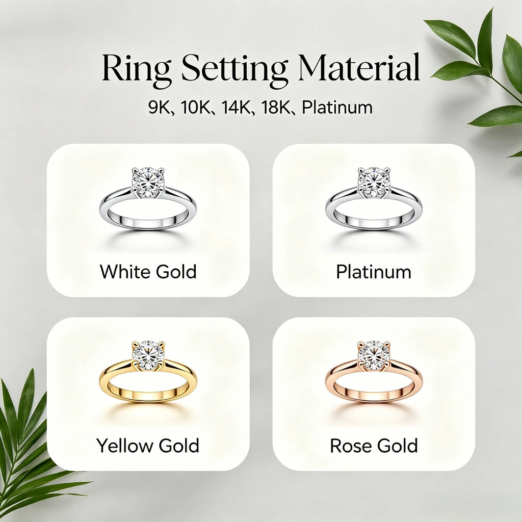 White Gold 14K Solid Gold Solitaire Pendant Necklace with 1ct Lab Grown Diamond Luxury Women's Party Gift Collection