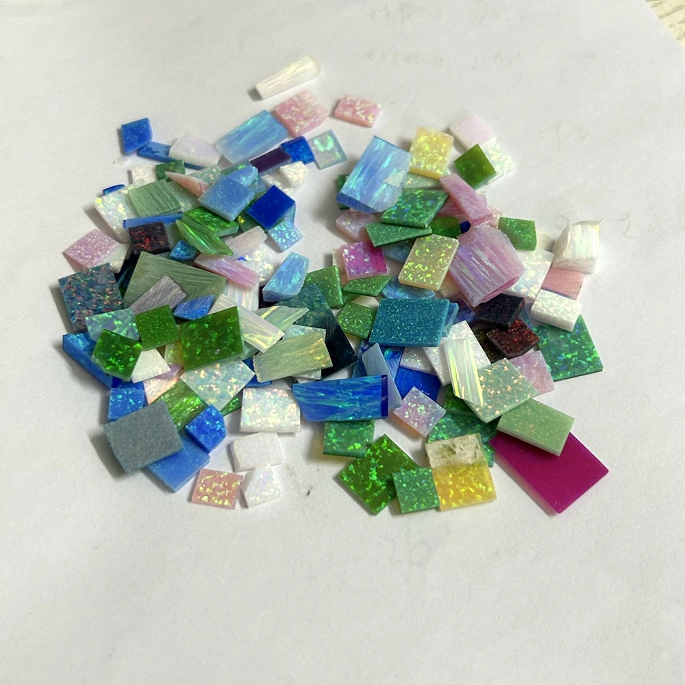 Lab Grown Gemstone Fire Opal Scraps Leftover Material Raw Opal Rough