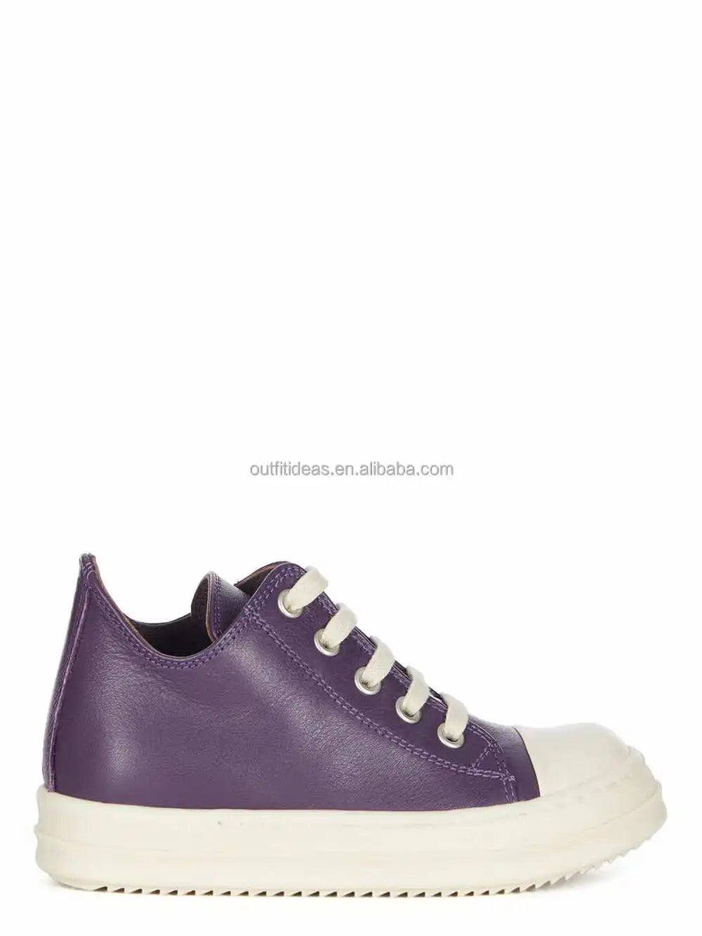 Top Quality Retro Smooth Calf Leather Sneakers for Women Calfskin Luxury Design Chunky Jumbo Lace Low Top Sneakers for Men