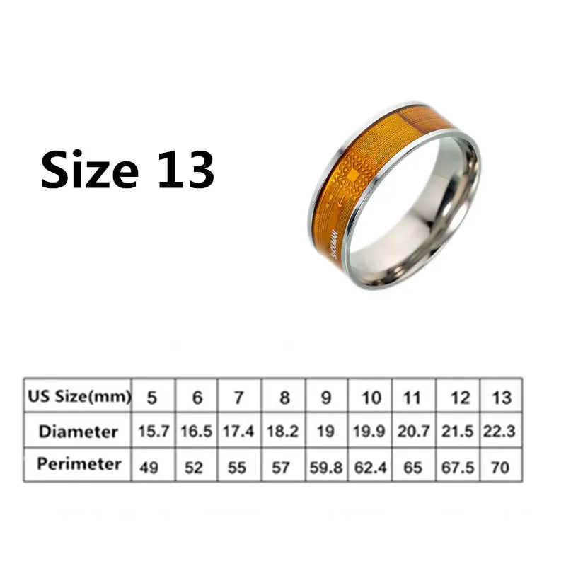 Smart Health Ring - Waterproof Stainless Steel Biometric Monitor 13 Tidesmit
