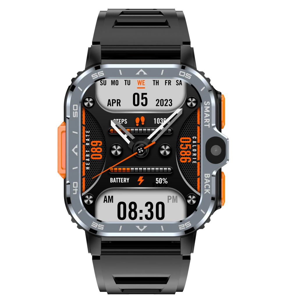 4G Android Smartwatch with Dual Camera, GPS, and Fitness Tracker - Silver My Store