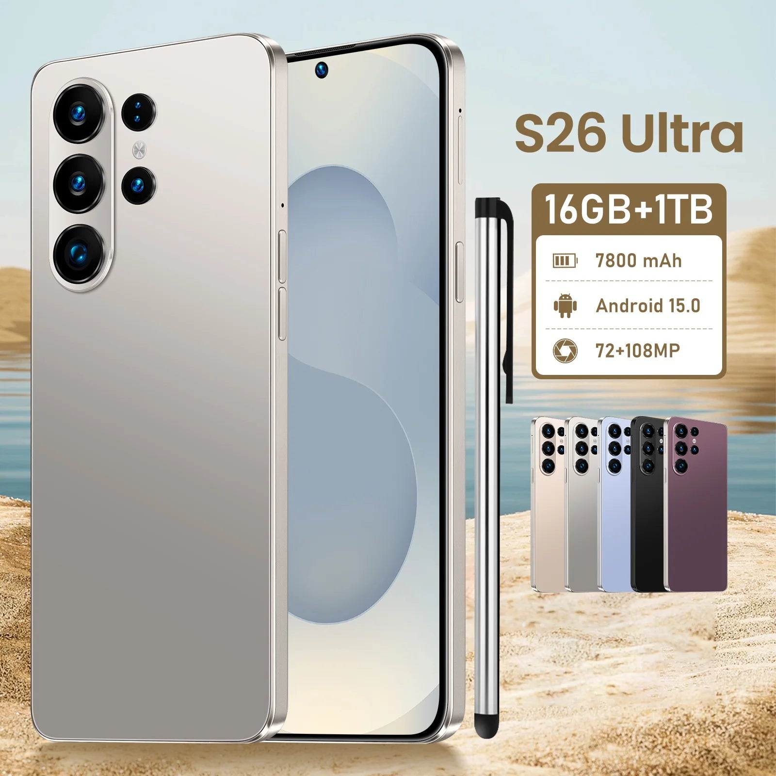 Unlocked 5G Smartphone: 7.3 Inch AMOLED Display, 16GB RAM, 1TB Storage Tidesmit