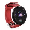 D18 Waterproof Smartwatch Fitness Tracker with Heart Rate Monitor Red D18 My Store