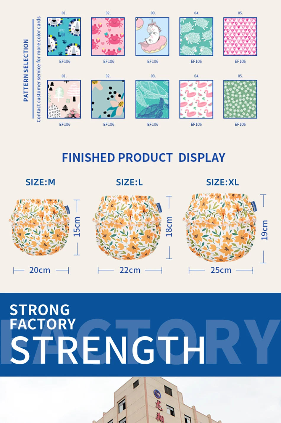 HappyFlute New Print 3Sizes 6-25Kg Soft Waterproof Swimming Pants Flower Wavy Edge Baby Girl's Printed Cloth Diaper Beach Pants