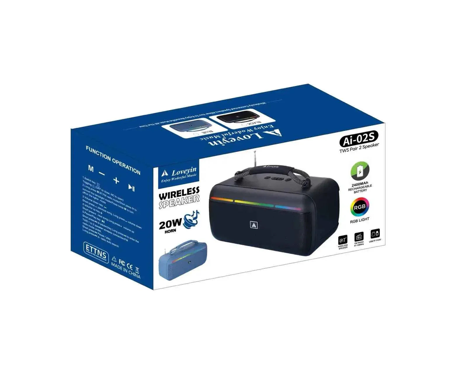 Portable Bluetooth Speaker - 20W Waterproof Wireless Audio with Bass Boost My Store