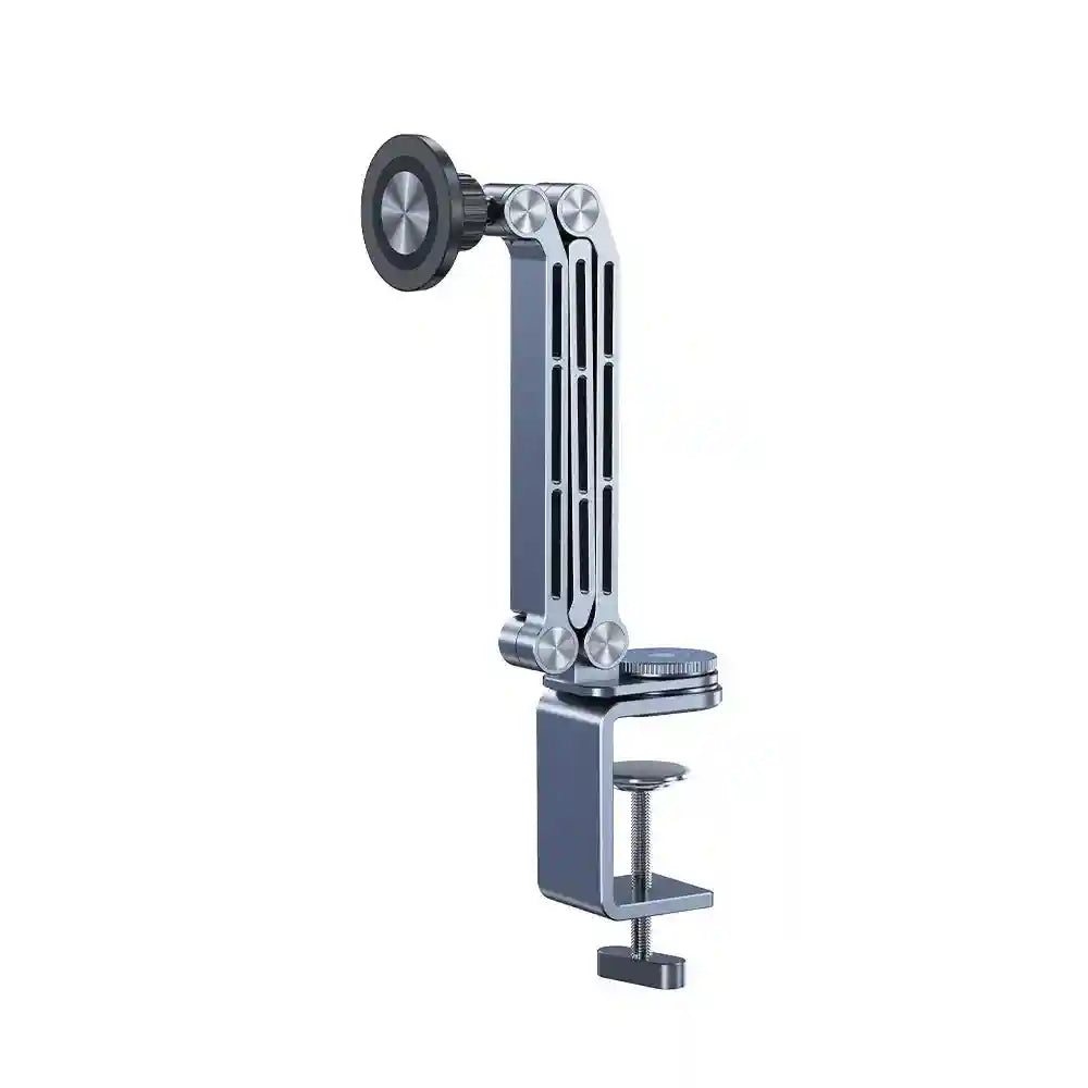Magnetic Foldable Desk Phone Holder Aluminum Stand - Gray Tidesmit