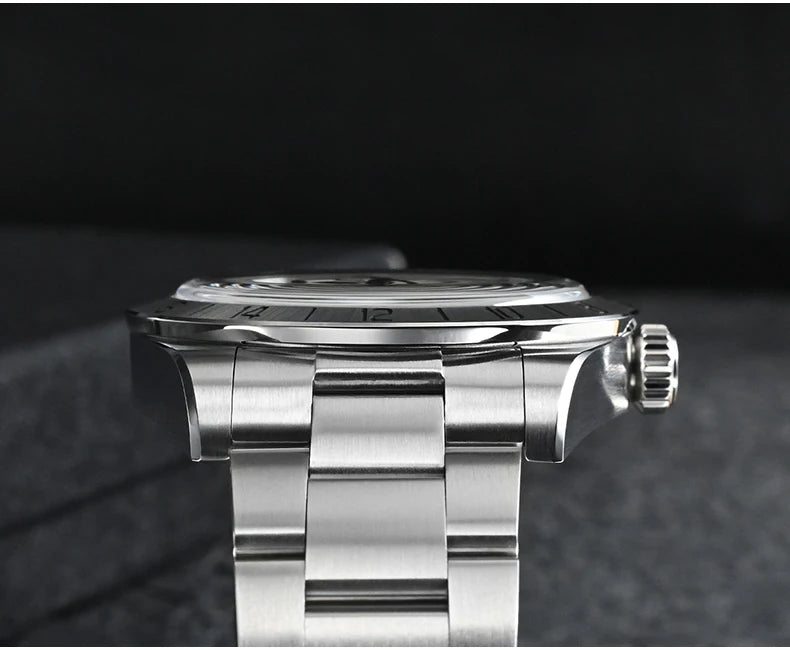 Factory Price Custom Gmt Luxury High Quality Mechanical Automatic 316L Stainless Steel Vintage Diver Watch Men for Sale