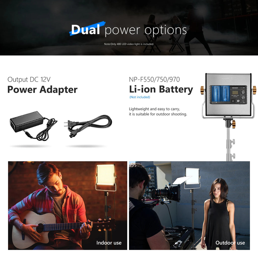 Bi-Color LED Video Light Panel with U-Bracket for Professional Studio Tidesmit