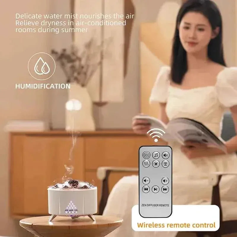 Jellyfish Aromatherapy Humidifier with Bluetooth Speaker, Wood Grain Finish My Store