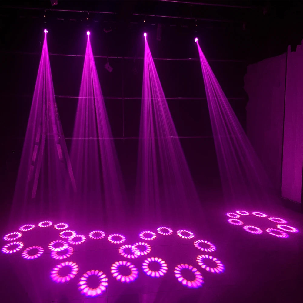 2PCS Mini LED Moving Head Light 120W Beam Spot 8 Rotating Prisms DJ DMX Bar Strobe Stage Effect