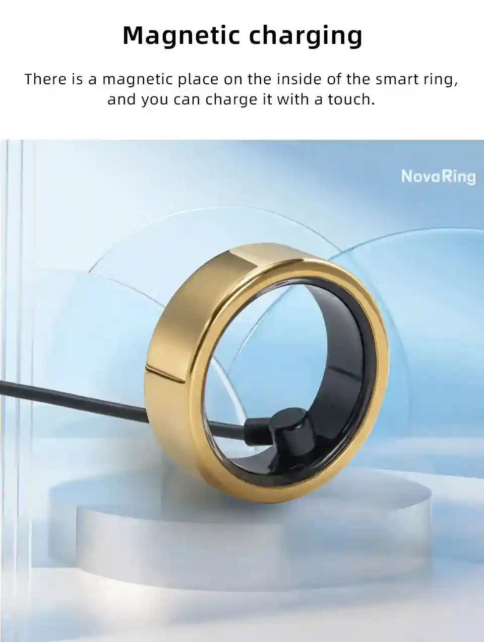 Smart Health Ring Fitness Tracker: Heart Rate & Blood Oxygen Monitor Tidesmit