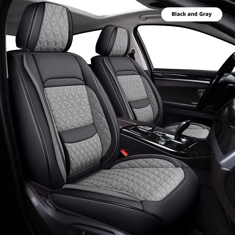 LC High End Thick Napa Leather 5 Seaters All-Season Protective Luxury Universal Car Seat Covers Fit Pickups for 50