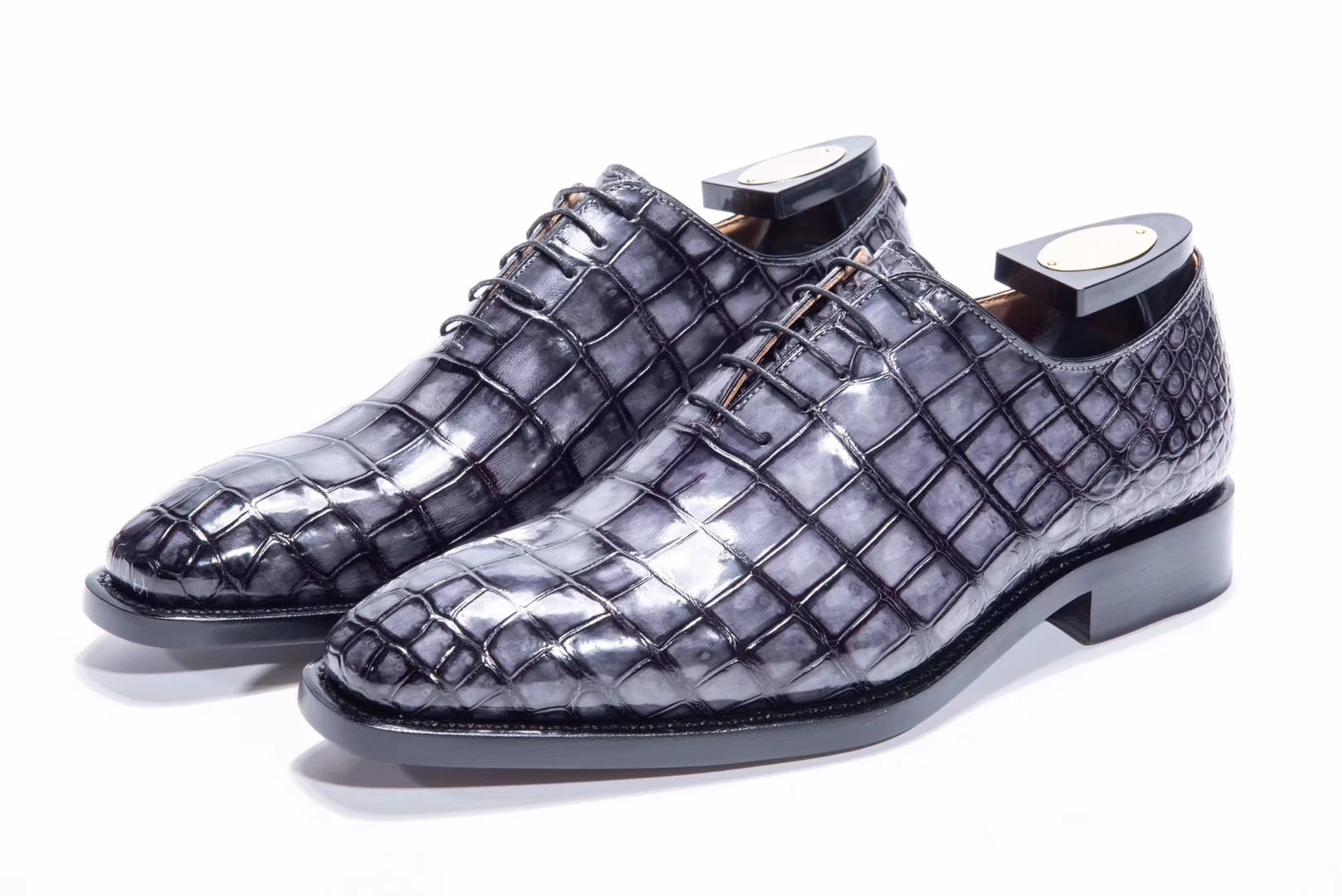 Goodyear Welt Mens Formal Shoes Luxury Customize Dress Shoes Men Leather Laces Genuine Crocodile Leather Wedding Shoes for Men