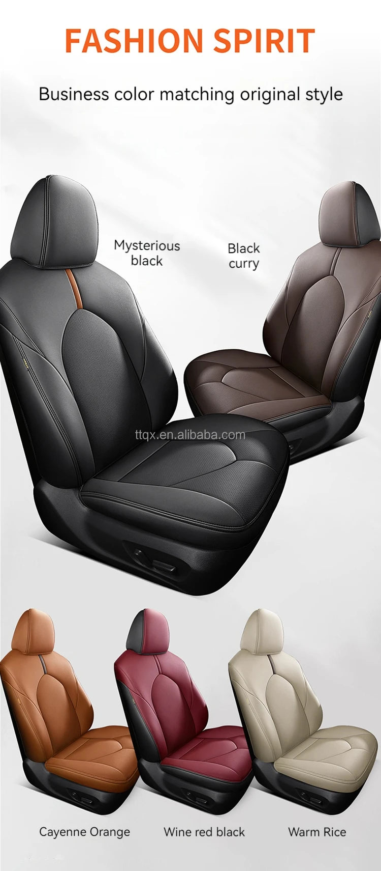 Car Seat Covers for Toyota Camry 2018-2024 Seat Covers Full Set Luxury Leather Car Accessories Waterproof Car Seat Protector