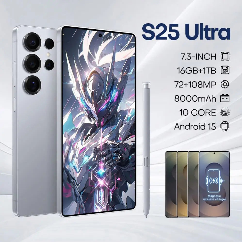 2025 Original S25 Ultra 5G Smartphone Cell Phone Stylus  AI 16GB+1TB 7.3inch Screen Dual Sim Unlocked Android Mobile Phone