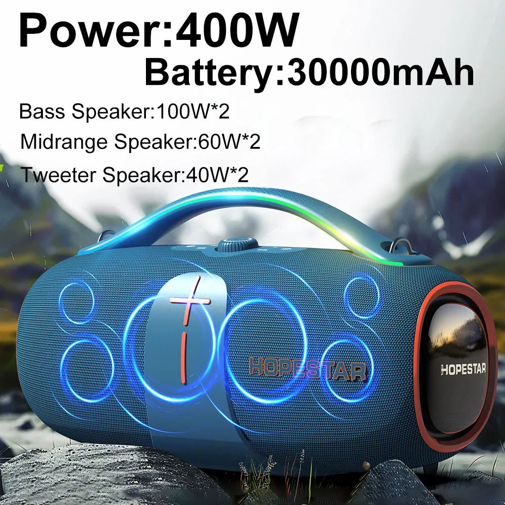 Portable Bluetooth Speaker 400W Waterproof IPX6 TWS Wireless Audio My Store