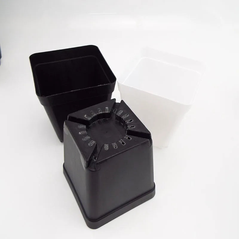 Avilable Thicken Mini Flower Pots Planters Plastic Creative Small Square Nursery Pot Garden Desk Home Office Decoration B2