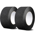 Black anti-slip tape roll with textured, granular surface for traction